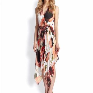 Haute Hippie Floral Silk Wrap Dress